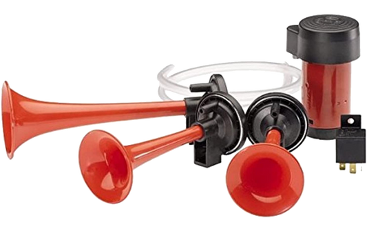 PRESSURE HORN SET OF 3 W/PRESSURE MOTOR 12V OEM New Holland - Set of 3 Pressure Horns with Motor